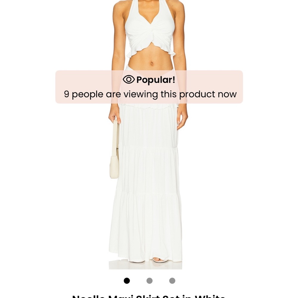 REVOLVE - MORE TO COME 
Chic White Maxi Skirt and top